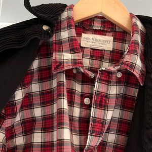 Flannel-red green and white